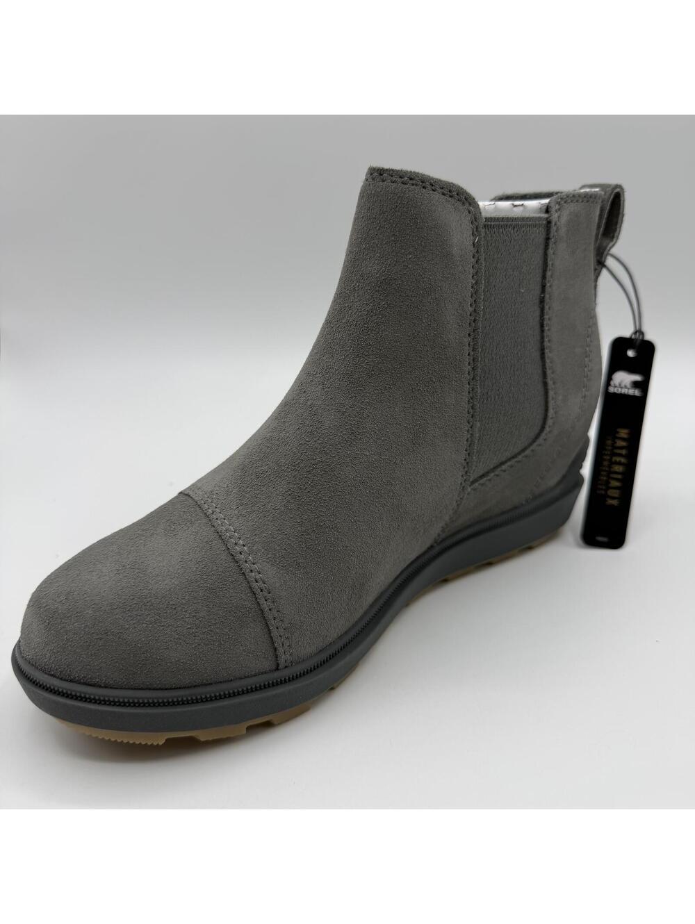 SOREL Evie II Chelsea Boots Gray Suede Women Size 5.5 - Picture 8 of 11